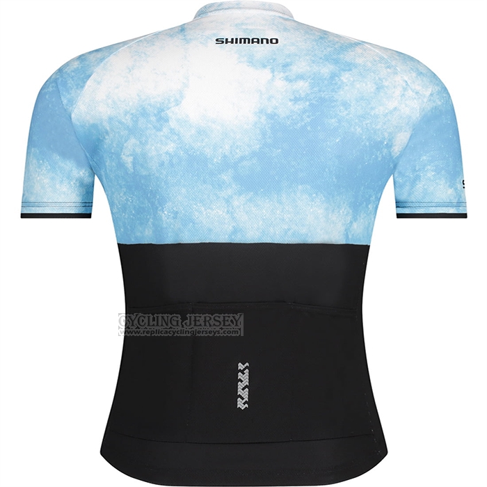 2021 Cycling Jersey Cannondale Light Bluee Black Short Sleeve and Bib Short